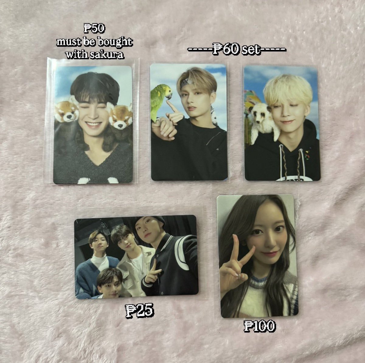 creathena_'s tweet photo. wts lfb seventeen svt lesserafim lssrfm preloved merch decluttering sale ph

• dicon wonwoo red panda raccoon jun jeonghan perf unit &amp; sakura fearnot pcs!
• mint condi!
• prices &amp; terms are in the photo
• ggx, sdd, sco | pasig, mm | gcash

adopt them na! pm is the key 🔑 https://t.co/jDl7i54JVX