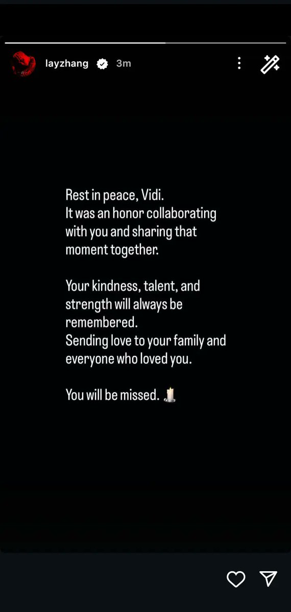 ketjupmaniss's tweet photo. lay udah notice soal meninggalnya vidi 🥹😭🤍🥀 @layzhang #lay #exolay #vidialdiano https://t.co/I408BNV4GB