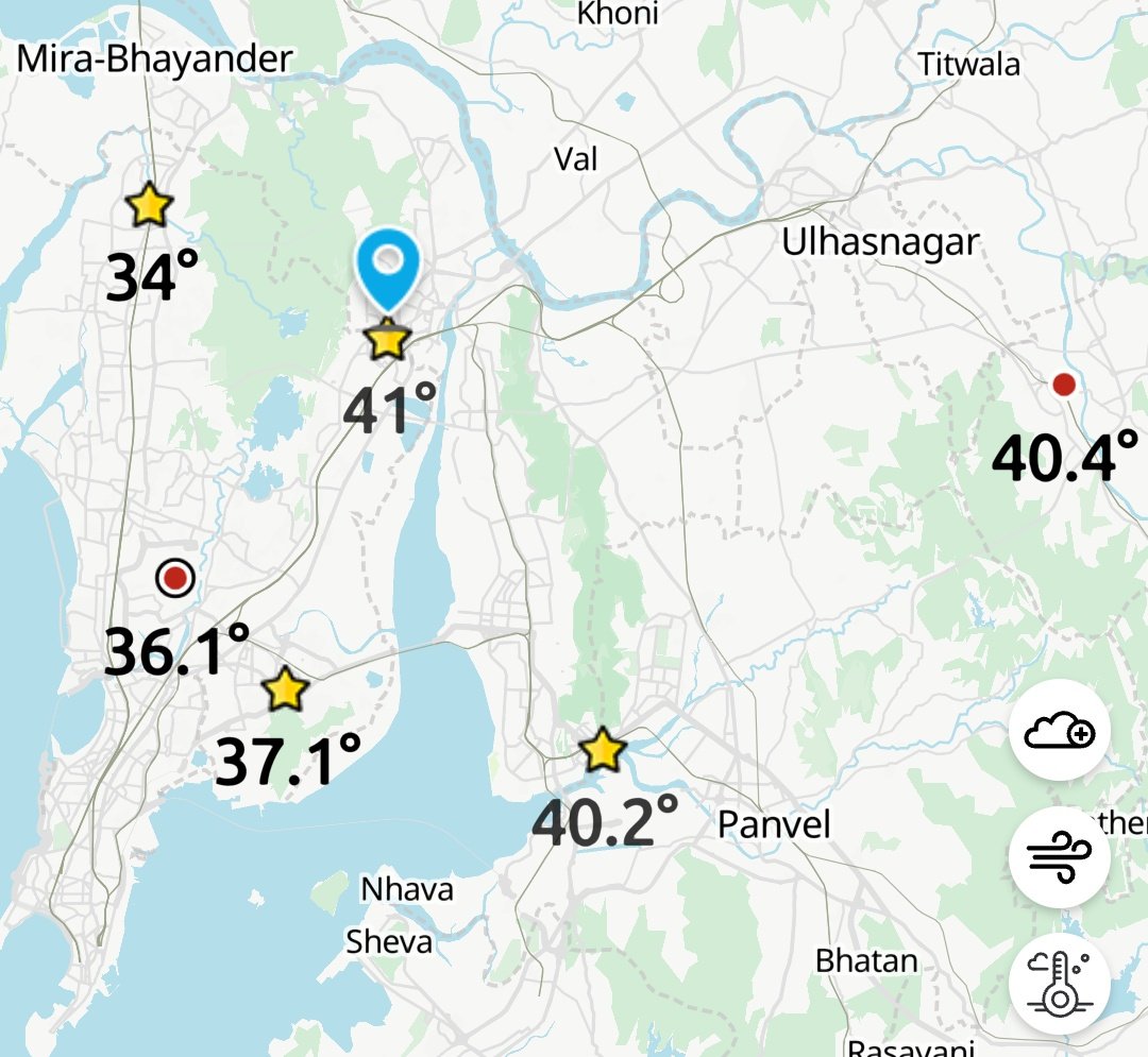 meet_abhijit's tweet image. #Borivali vs #Mulund live #temperature difference of ~7°C at 2:45 PM.

Sea breeze already cooling the western coastal suburbs, while eastern suburbs remain under hot offshore dry land breeze.

Another classic example of #Konkan’s sharp #microclimate variation within just 12