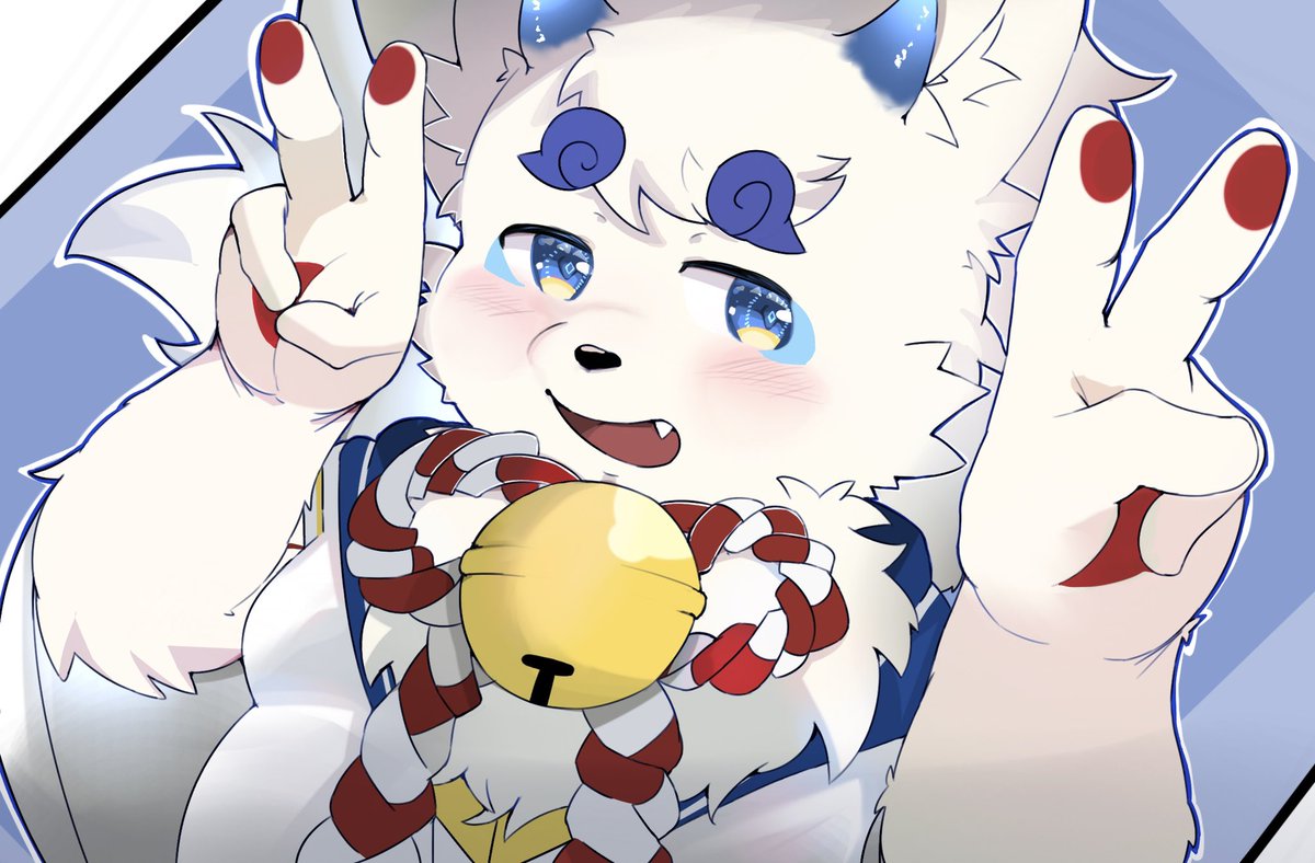 to1fo7's tweet photo. ピース✌️✨
 #狛白之画 https://t.co/GdOqSJt1JH