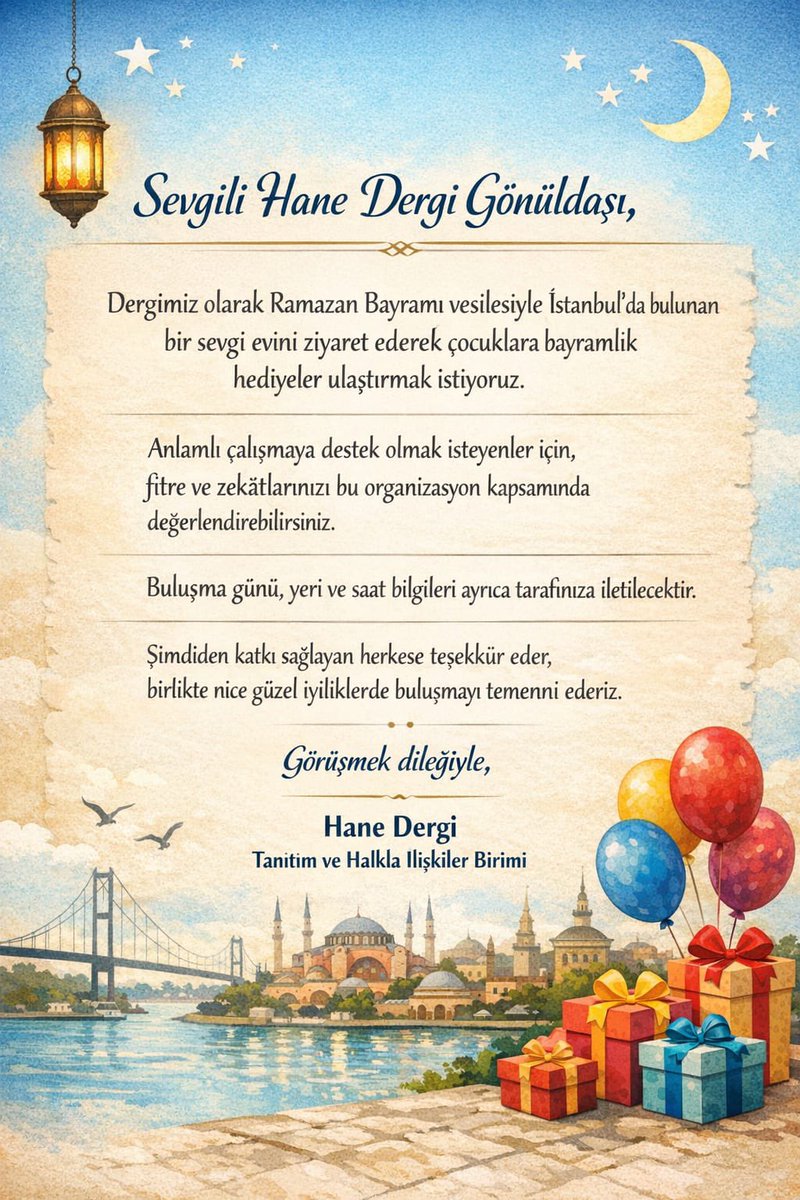 haneidergi's tweet photo. 🌙

#hanedergi #gunaydin #haftasonu #ramazan #zekat #fitre #bagis #sevgievi https://t.co/au1kCmx26J