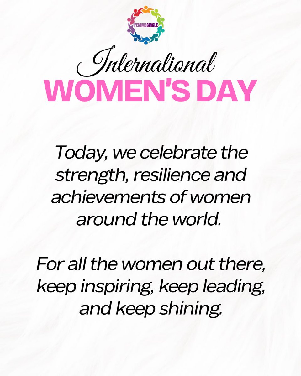 FemmeCircle's tweet photo. Today we celebrate women in every stage of their journey.

The women leading and building.  
The women starting out in their  careers, and stepping into rooms they’ve never been in before.
The women still learning and coming up 

Happy International Women’s Day https://t.co/lCBf8ZKmIZ