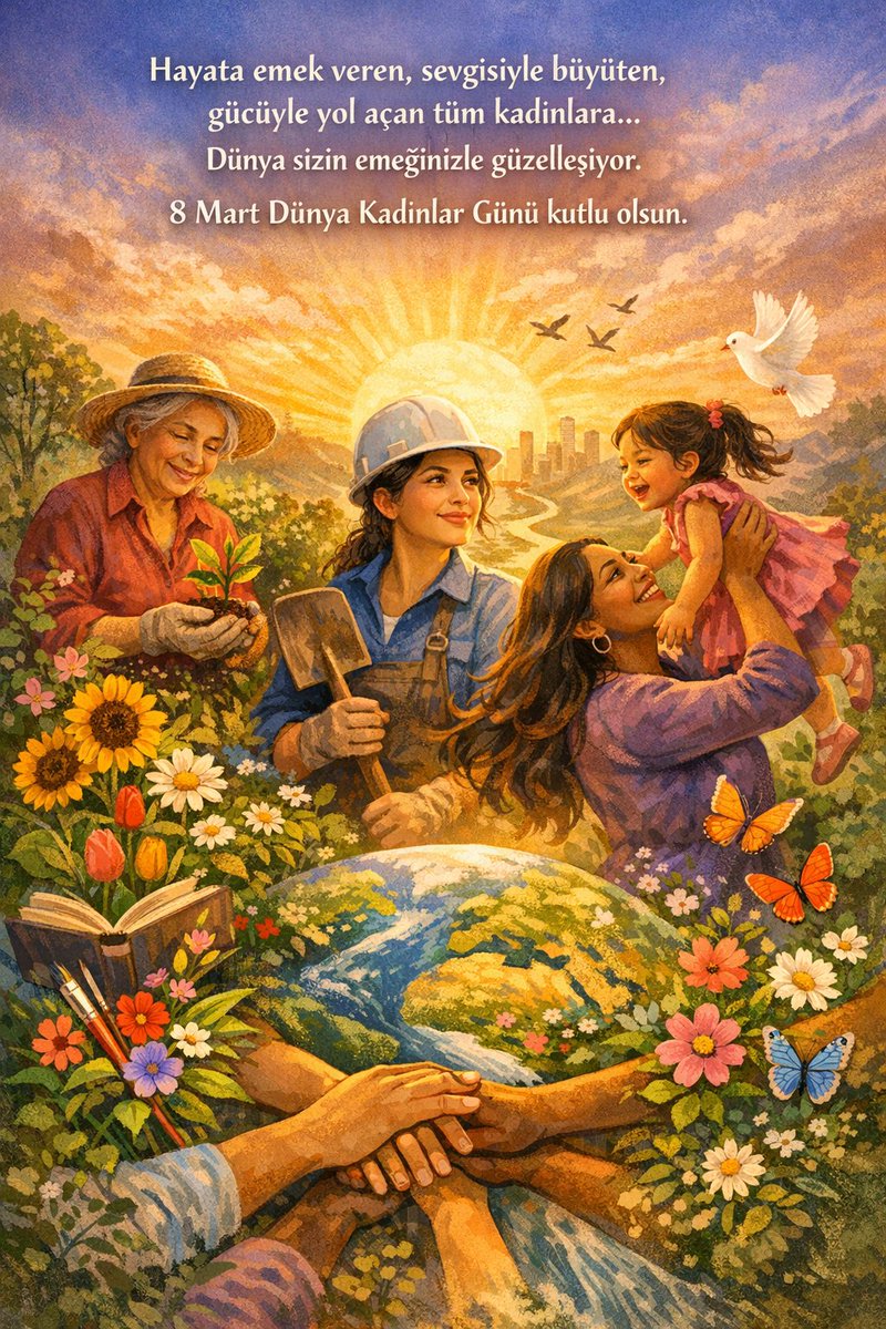 Hayata emek veren, sevgisiyle büyüten, gücüyle yol açan tüm kadınlara…
Dünya sizin emeğinizle güzelleşiyor.
8 Mart Dünya Kadınlar Günü kutlu olsun.#8MartDünyaKadınlarGünü #8Mart