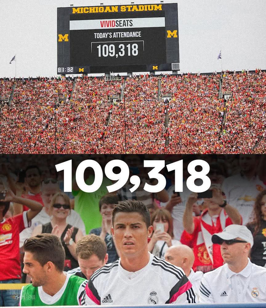 The largest attendance in football history. 👏