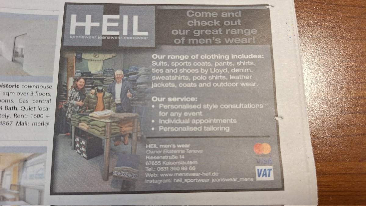 Annons i tysk tidning...