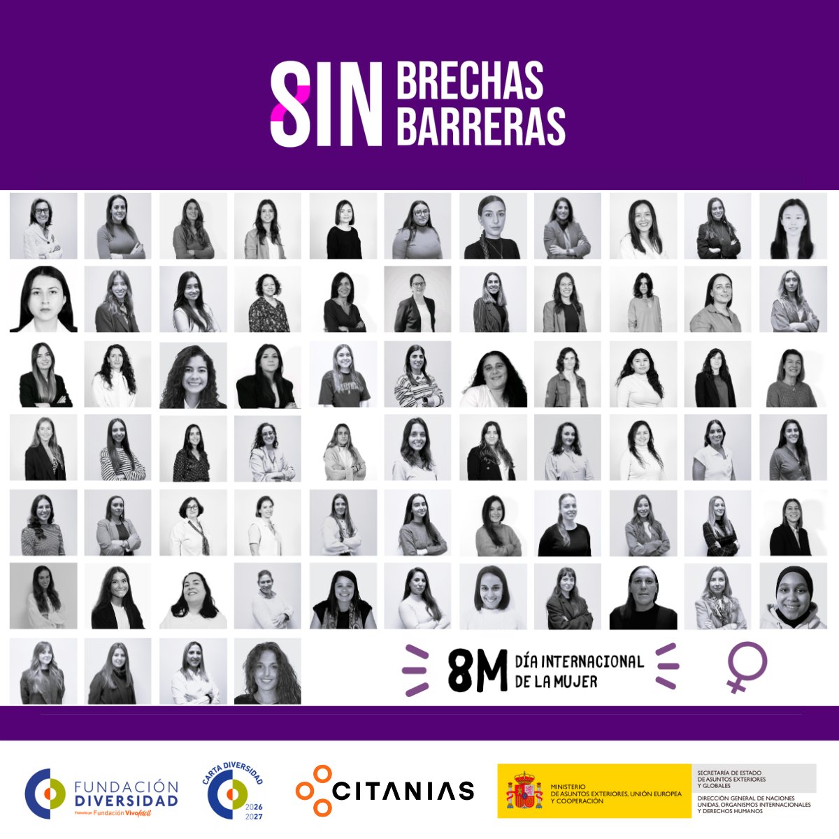 CITANIAS_'s tweet photo. 🏗️ Construir también es abrir camino y derribar barreras. Nos sumamos al #DíaInternacionalDeLaMujer y a la campaña de @Fund_Diversidad “Derechos laborales de las mujeres: sin brechas, sin barreras” 💜Porque un sector sin barreras es un sector más fuerte. #LaConstructoraDeModa🧡 https://t.co/L4h7VqC7F0