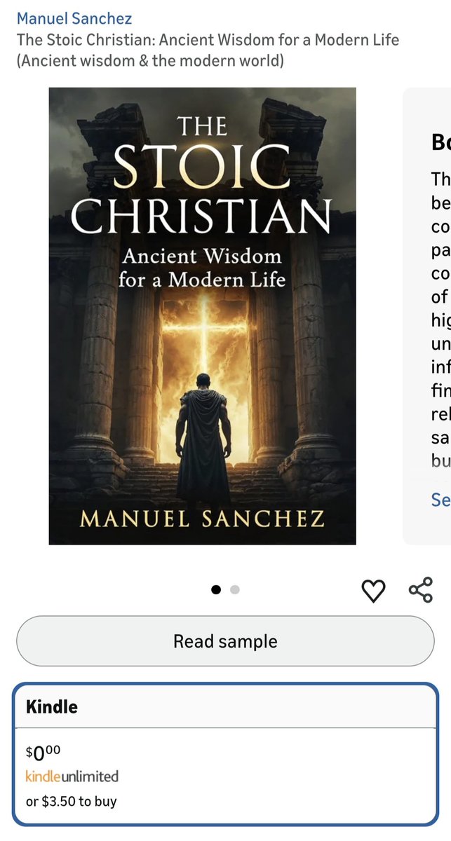 M1977sanchez's tweet photo. Stoic Christian - Ancient Wisdom for a Modern Life

(Kindle edition avaiable on Amazon US) https://t.co/bFGYEzC8aN
