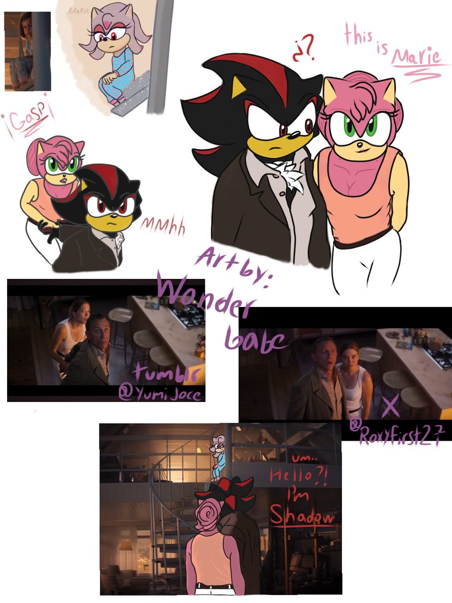 Roxyfirst27's tweet photo. Shadamy on No Time to die
Amy:Madeline
Shadow:James Bond
Introducing Marie Rose 🩷 As: Mathilde My Original Oc Daugther of Amy And Shadow
#shadamy #shadowthehedegehog  #amyrose #wonderbabe #wonderbabedrawings
#shadamyart #sonicart #SonicTheHedgehog https://t.co/5TiTDv02Ma