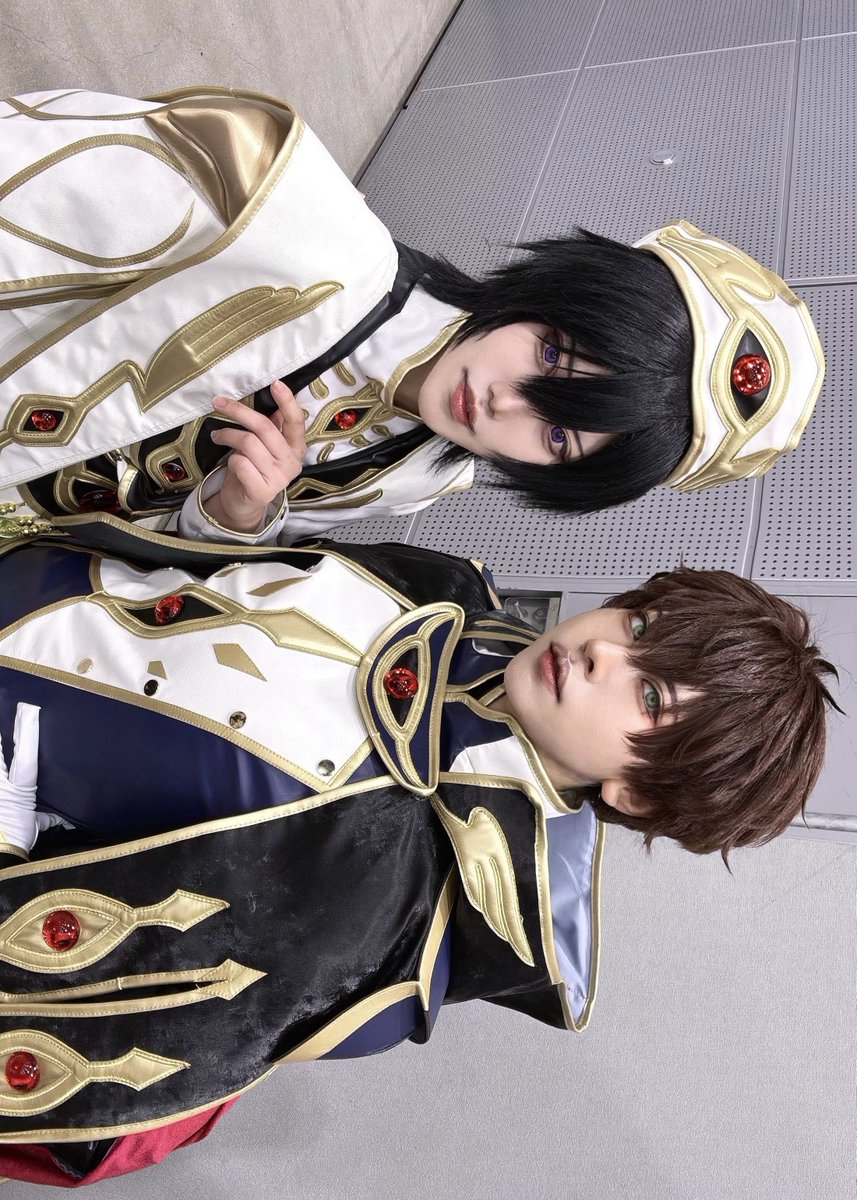 ⚠️cos
コードギアス ゼロレクイエムのスザクとルルーシュでいました̇̽♔ ͙̊
 #kachou