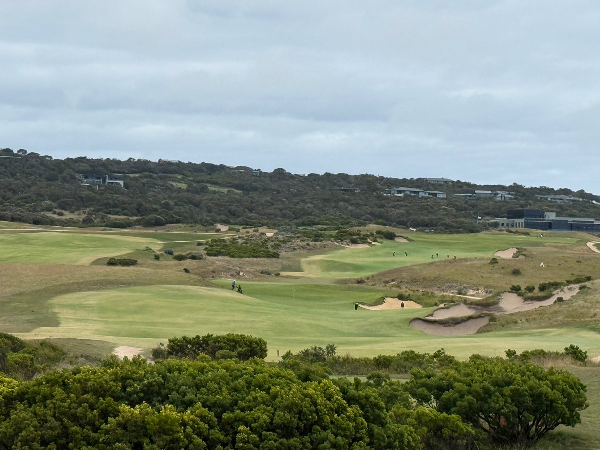 Top100Rick's tweet photo. The Gunnamatta Course
At The National Golf Club
Tom Doak - 2019
#12 in Australia
Private 

It’s actually insane how good the land is down on the Mornington Peninsula is. Both the Gunnamatta and St Andrews Beach are on golf sites that are what dreams are made of. 

At Gunna, Tom Doak inherited a Peter Thomson course that many thought didn’t use the land well. Tom went in and removed man made features, added width, and brought nature back into the golf. 

Now it’s truly spectacular. 

The course runs up and down parallel the coast and is closer to a traditional Links routing, mostly in the direction to and from the clubhouse. So when the wind is a beast, which it was when we played, you get it multiple holes in a row.

The use of wide fairways and angles is once again used perfectly. With the perfect firmness of the turf, shots can bound over the green if not coming from the right angle. 

Tom once again showed restraint with his bunkering. There is almost always a way to avoid the sand and the forced carries are rare. Knowing it’s a very windy site, he made the course very playable. But that doesn’t mean easy, the bunkers are deep and the green slope is dangerous. 

The National has 4 golf courses and the word is all are world class. Having only played one, I agree so far!