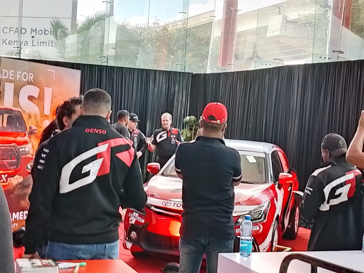 CinemaRoast's tweet image. #CFAOMobilityDrivesKenya #MadeForThis
@ToyotaCFAOKE
Imagine being in the same room as WRC's biggest names 👀 @CFAOMobilityKE brought Elfyn Evans, rising star Sami Pajari AND the legendary Juha Kankkunen to Nairobi — and that's just the beginning of what's coming with the 2026