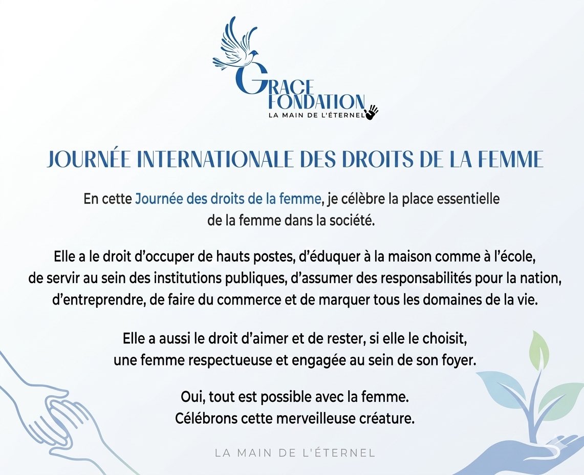 graceFondation's tweet photo. #JourneeDesDroitsDesFemmes https://t.co/rgBEEV2Qc8