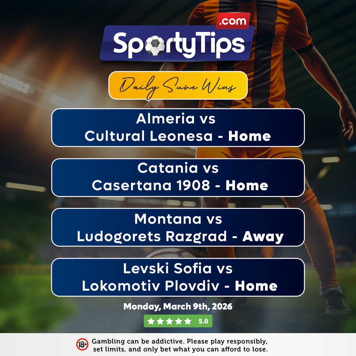 Sporty__Tips's tweet photo. FREE Pick for Today !
Get more Daily Sure Odds in a few easy steps 👇
Pay 50 bob only
Lipa na M-Pesa → Buy Goods
Till Number: 228989
Get odds instantly after payment
🔞 Play Responsibly https://t.co/MZq6hyOlyX