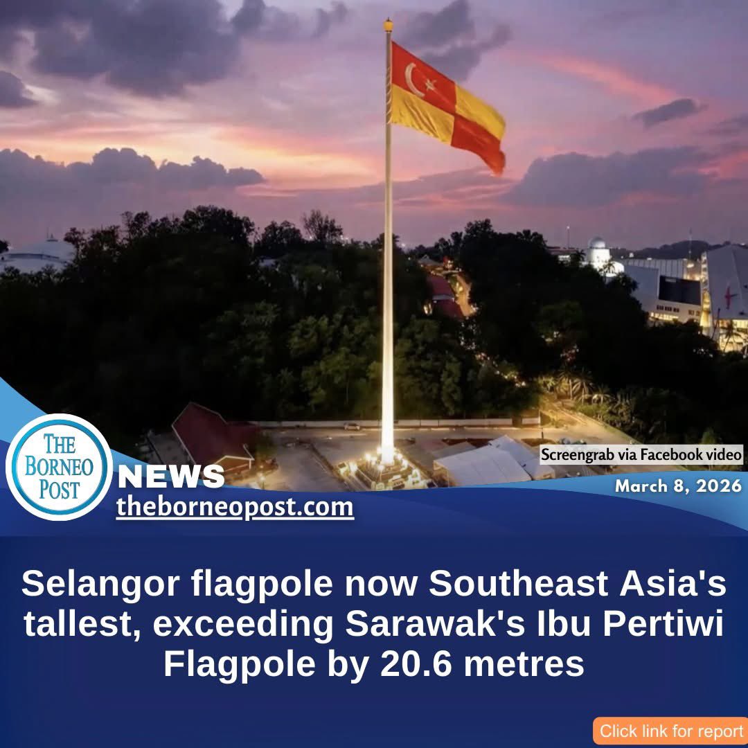 cyrildason's tweet photo. And just like that, Sarawak's flagpole is no more the tallest in South East Asia.

That is why building structures at such huge price, js to boost ego, is never a great way to announce urself to the world. 

But many are still guilty of such deed. https://t.co/jrTa0hKfCJ