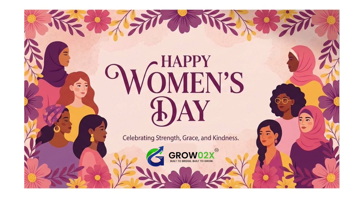 Grow02X's tweet photo. Strong women build strong futures.

This Women's Day, GROW02X celebrates the courage, creativity, and leadership of women everywhere.

Let's continue to grow, support, and uplift each other.

 Happy Women's Day! 🌸 https://t.co/acfvBvesfF