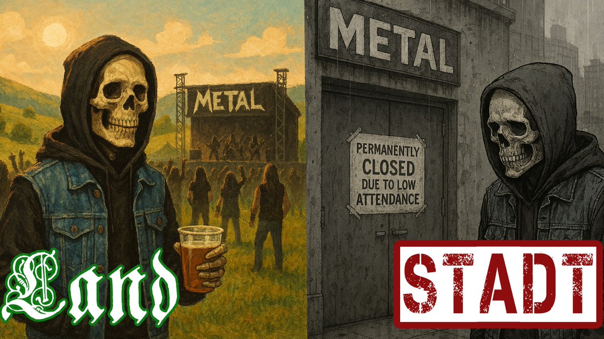 Wo kann man Metal am Besten erleben? In der Stadt oder aufm Land? Heute soll es in der aktuellen Podcastfolge genau darum gehen und wir reden zusammen mit Micha-El Goehre von TV Jungsmusik über seine Erfahrungen zwischen Stadt, Land und Metropole 
youtu.be/ih9FvdmWigk