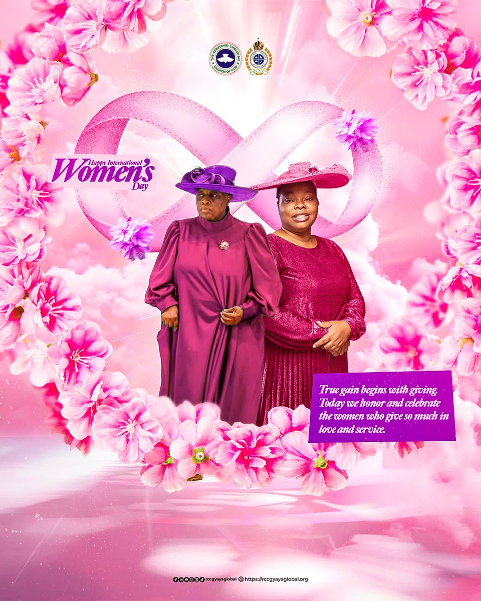 rccgyayaglobal's tweet photo. In a world that often measures success by what we gather, we celebrate those who define it by what they pour out.

Today, we honor our incredible women; the nurturers, the leaders, and the silent pillars of strength. You embody the heart of Christ, proving every day that true gain is not found in what we keep, but in the love and service we freely give.

To every young woman leading with grace and serving with passion: your impact is eternal.

We pray that the Lord continually strengthen you. May your lives continue to be a reflection of God’s selfless love. May He continually grant you wisdom to lead, grace to nurture, and the joy of knowing that your labor is never in vain. May you flourish in every season and be refreshed as you continually pour out to others. In Jesus’ name, Amen

Happy International Women’s Day 2026! We love and celebrate you!

#IWD2026 #RCCGYAYAGlobal #GiveToGain #KingdomWomen