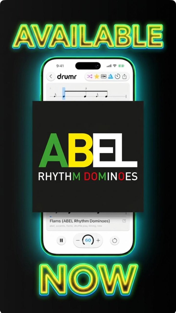<a href="/abeldominoes/">ABEL Rhythm Dominoes ®</a> AVAILABLE NOW on <a href="/drumrapp/">drumrapp</a> 📲