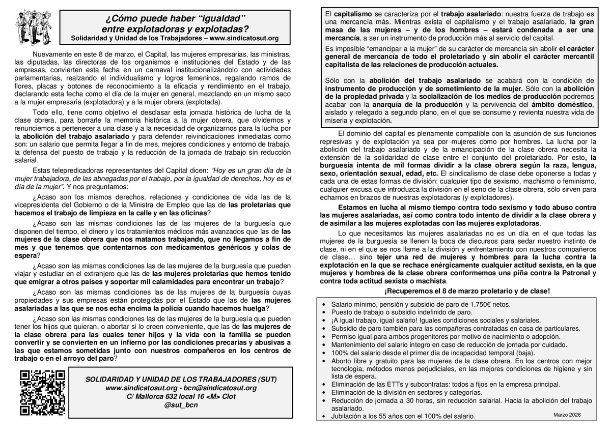 sut_bcn's tweet photo. Si el capitalismo sobrevive reventando a la clase obrera ¡que reviente el capitalismo!
¡Por la abolición del trabajo asalariado! https://t.co/OKKtWOYyXq