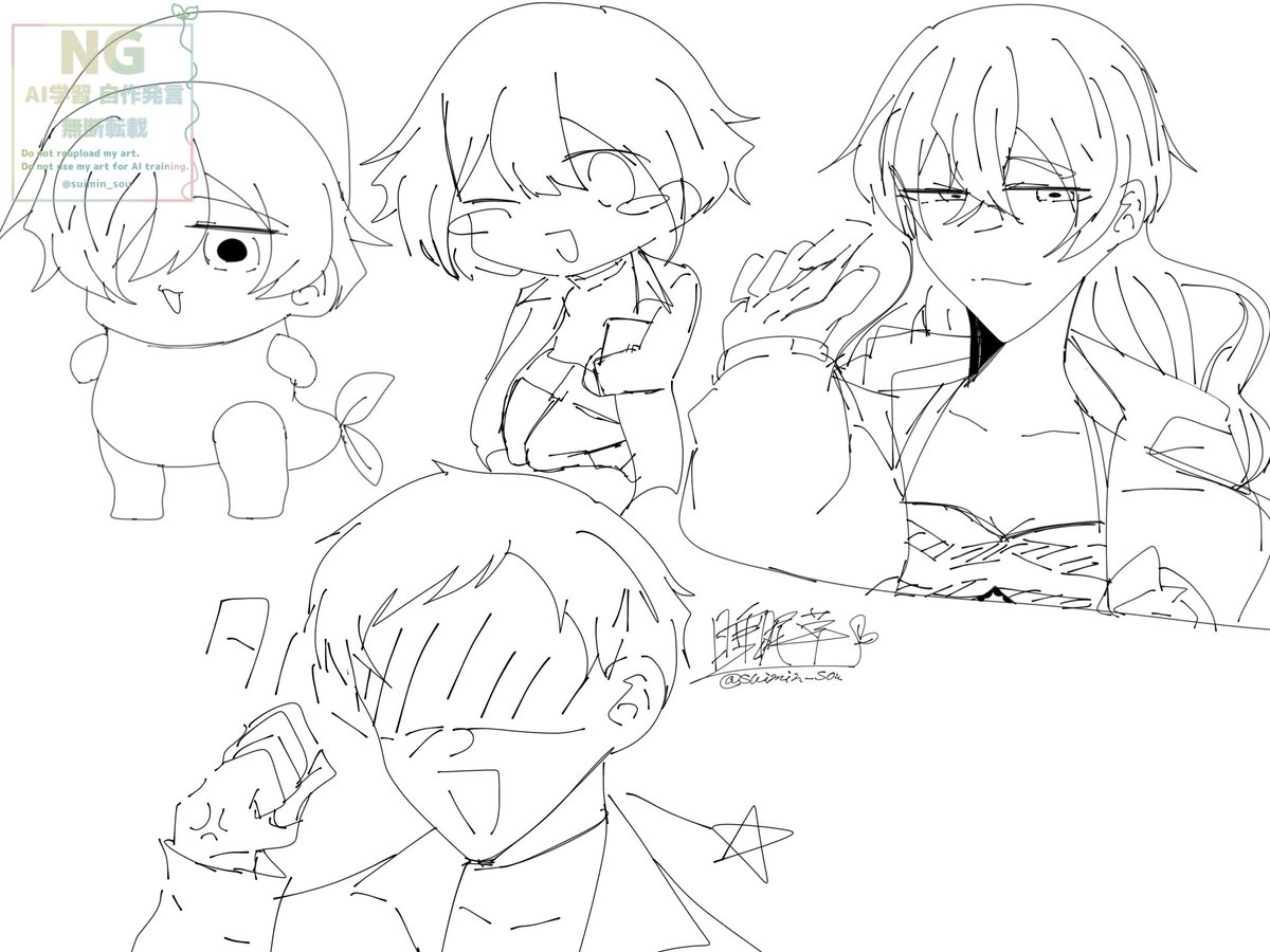 suimin_sou's tweet photo. ビバ、リハビリ
感覚思い出したんで周年絵描くぞ〜 https://t.co/P61ECLbmri