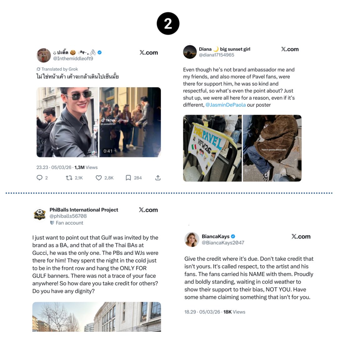 bluedaisieso's tweet photo. #intinyadeh #ToSumItUp
1️⃣ Pavel said to the reporters that fans had been waiting for him since the night before #MFW2026 which is why he came to sign during the MFW event because he felt loved and supported. However, some PhiBalls got upset and accused him of “taking credit” for Gulf’s fans who they claimed were the ones waiting overnight.
2️⃣ BabeCats obviously disagreed, because many Pavel fans were indeed there supporting him, from the airport to the event itself. Fans provided plenty of proof across platforms (even posts reaching 1.2M exposure), yet it still wasn’t enough for those accusing him.
3️⃣ As the issue escalated, the accusations became worse: claims that seats were bought, saying Pavel wasn’t a BA so he shouldn’t be there, calling him a stalker, insisting only LeeKnow and Gulf fans were present, and many other malicious comments directed at both Pavel & his fans.
4️⃣ After evidence was widely shared, the original account that started the drama apologized and locked their account. Meanwhile, BabeCats compiled the insults and submitted them to Change for possible legal action. Now some Gulf fans are playing the victim, saying we shouldn’t fight back, dragged the artist, just “mind our own business” & so on 😅
Hello!? Who started this in the first place? Feel free to read and judge for yourself.