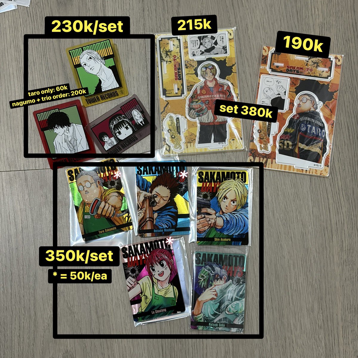 cha__sells's tweet photo. [HELP RT PLEASE🙇🏻‍♀️] 

wts want to sell aab sakamoto days sakadays 

❗️qrt/dm to claim
✅ manual / co 🍊 (+ adm)
✅ book/keep with DP 50%
✅ ambil banyakan boleh nego

📍jkt 

#warunganime #warunganimerch #warungjp #warungsakamotodays #warungsakadays #warungskdy #lapakjpwts nagumo https://t.co/bO9a2MrR2w
