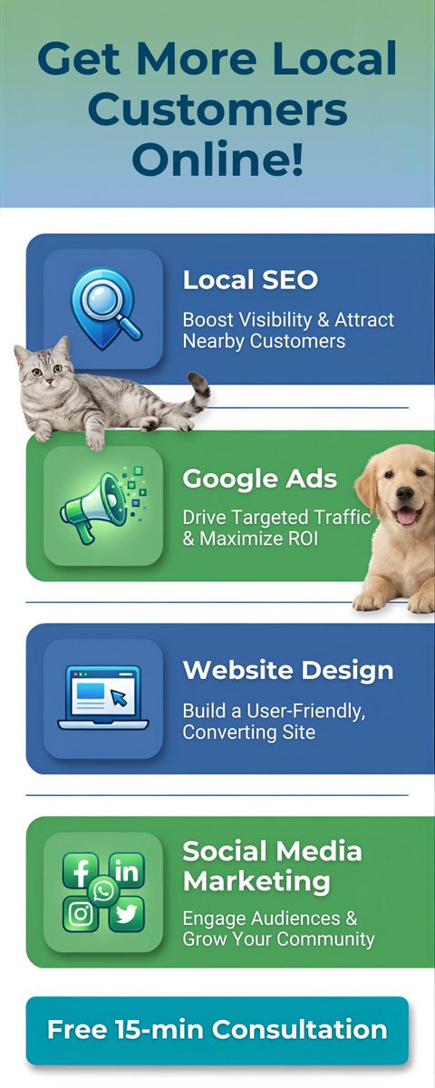 manjitpoddarseo's tweet photo. Here’s how you can start improving:
Local SEO –
 Website Design 
 Google Ads &amp; PPC 
 Social Media Strategy 
Quick tip: Optimizing your Google Business Profile can increase your local leads by 50% in just 30 days!
Follow me.
@manjitpoddarseo
 Comment "Digitalmarketing" https://t.co/uzOSX9j9ev