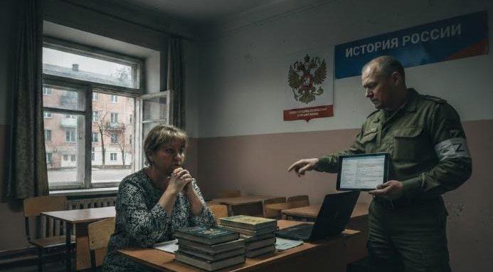 yellowribbonENG's tweet photo. In Melitopol, authorities started inspections of history tutors. teachers are required to undergo retraining and teach only according to Russian programs. This is coordinated with the FSB.
They are concerned about  private lessons, as they are more difficult to control https://t.co/xZzRcsJL09