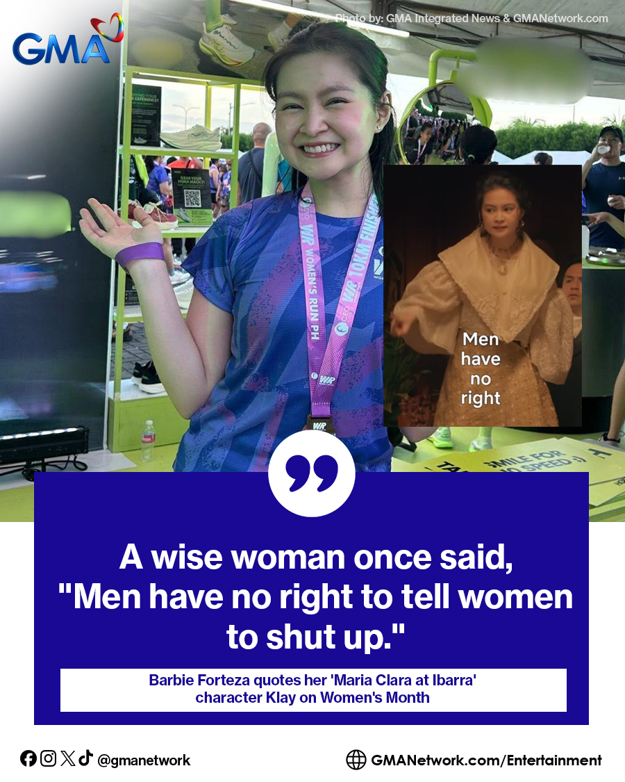 Award-winning Kapuso actress Barbie Forteza joined thousands of women on Sunday, March 8, for the FCC Women's Run held at the Mall of Asia grounds in Pasay City.

“I feel very safe kasi I'm around all the women and well, a wise woman once said, 'Men have no right to tell women to