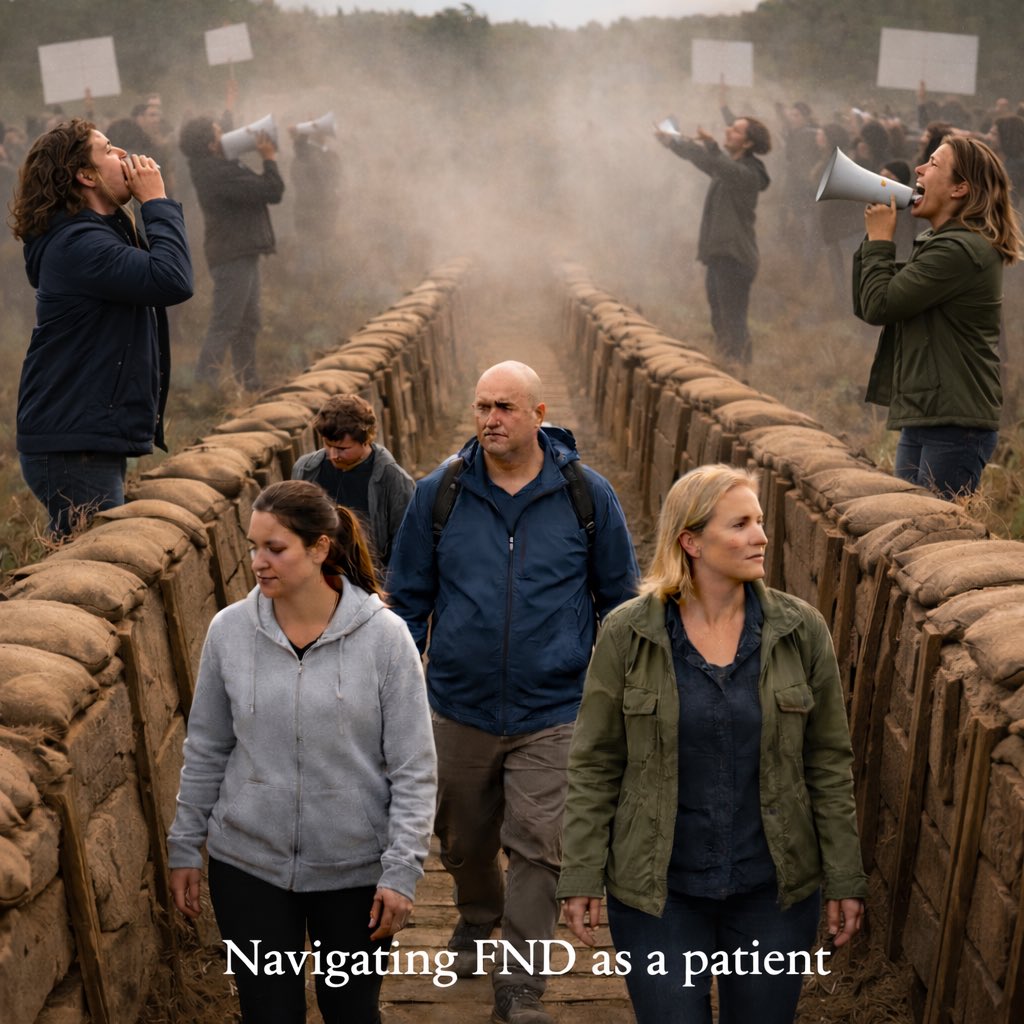 KH118118's tweet image. There can be a lot of noise around Functional Neurological Disorder. People with lived experience are still finding ways to move forward. #FND