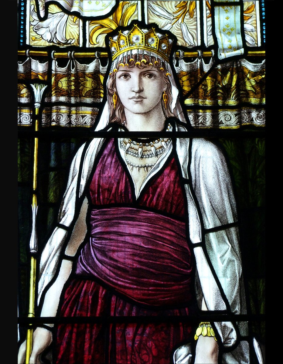 tonyriches's tweet image. Queen Esther, Great Barton, Suffolk, 1887. #Victorian #stainedglasssunday