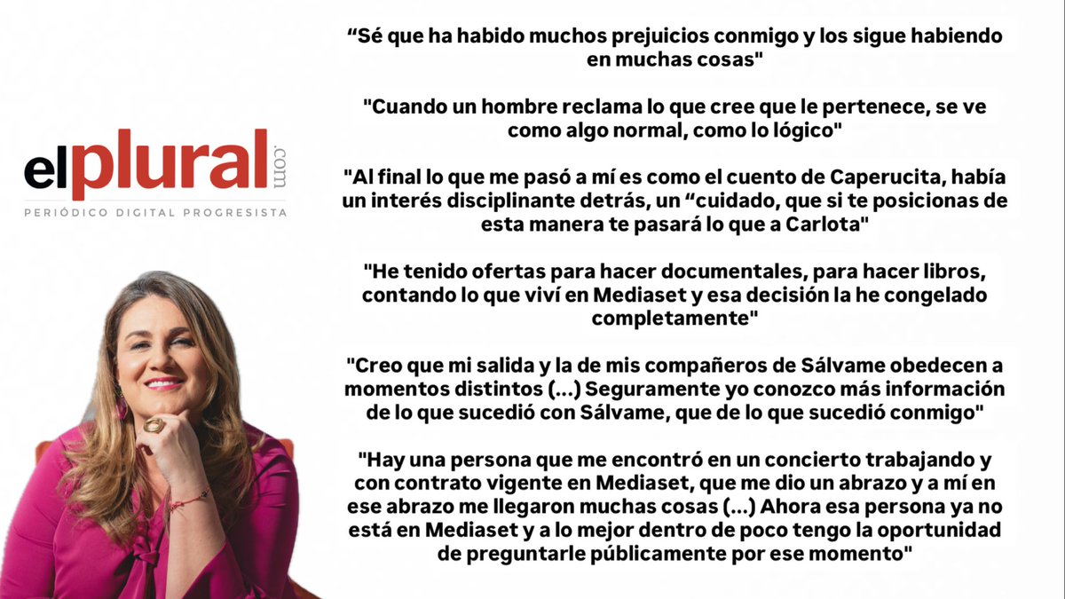 SoyDavidInsua's tweet photo. Os dejo algunos de los titulares del #PluralismosDominicales de @CarlotaLlauger 💜

La entrevista completa aquí: https://t.co/4DBeaPwNYv https://t.co/4knS7o7mde