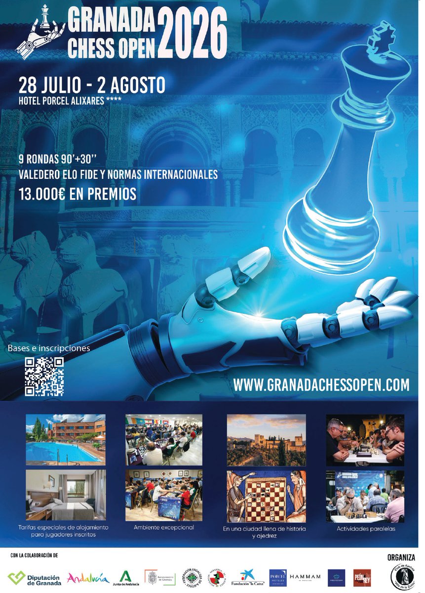 revistaPDR's tweet image. ¿Qué te sugieren las palabras #ajedrez y #verano? ¡A nosotros nos dan ganas de apuntarnos a un torneo! Benasque y Granada se anuncian en PDR, y representan lo mejor de la tradición y la innovación. Lo difícil es elegir, pero... ¿por qué no jugar ambos? peonderey.com/torneos/
