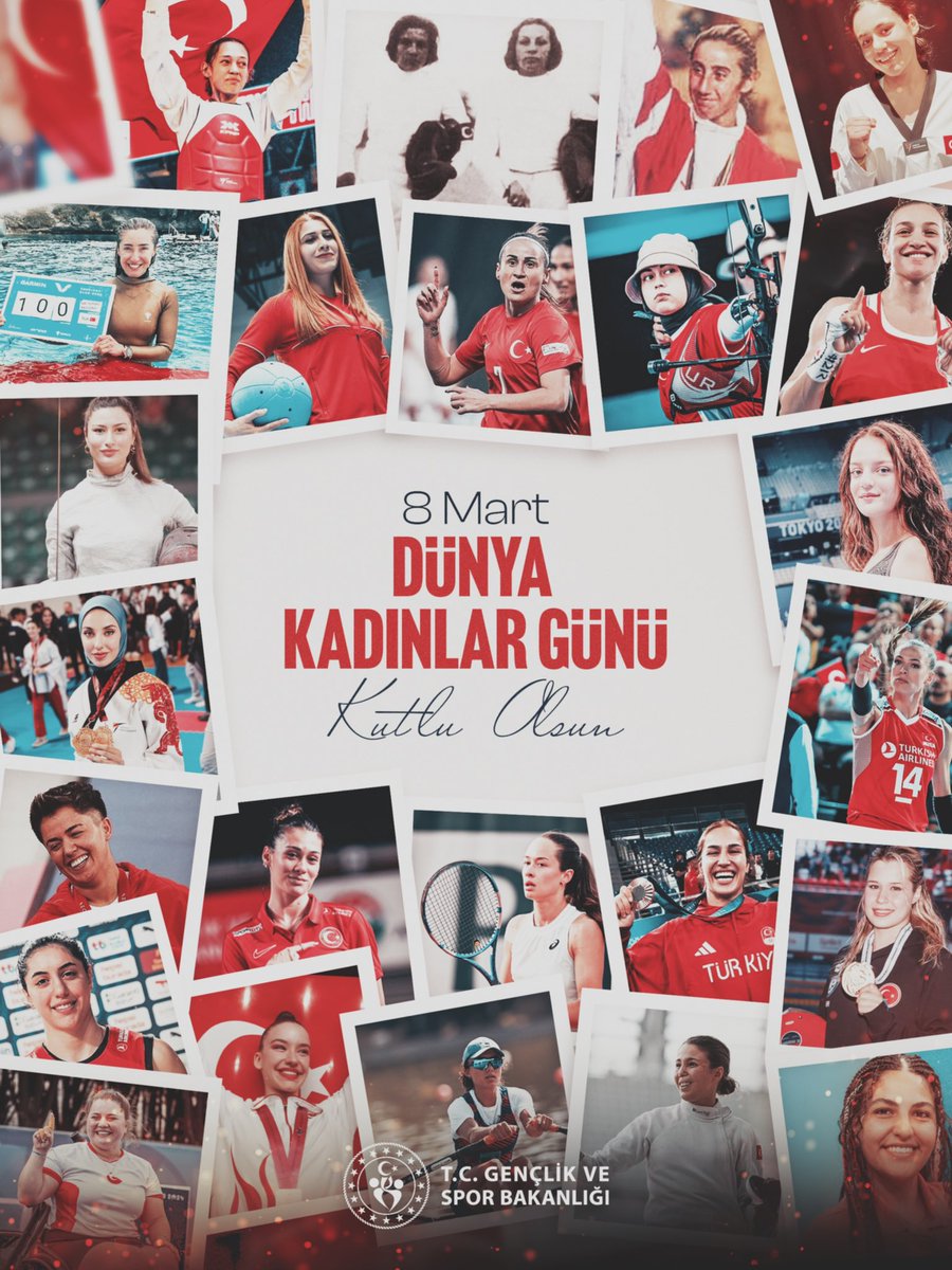 Azmin ve kararlılığın simgesi sporcularımızın başarılarını 7’den 70’e herkes biliyor.🇹🇷

Başarıları bu görsele sığmayacak kadar çok olan, bayrağımızı gururla dalgalandıran tüm kadın sporcularımızla gurur duyuyoruz!❤️👏🏻

#8MartDünyaKadınlarGünü kutlu olsun.🌸