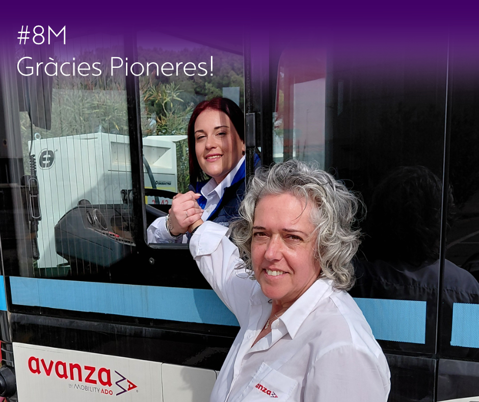 tmesa_bus's tweet photo. 🚌💜 Fa 101 anys que Catalina Garcia va ser la primera dona #conductora d’autobús. Gràcies a la tasca de les pioneres, avui a Tmesa el 20% de la nostra plantilla de conductors/es són dones 👏✨ Gràcies pioneres!

#8M #DonesAlVolant #Igualtat #TMESA #BusTerrassa https://t.co/D6h9VMpYND