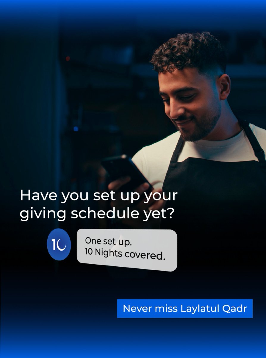 mytennights's tweet photo. We’re all trying to make the most of these final nights, with our prayers, du’a, and charity.
Have you put your giving plan in place for the nights still to come?

#Last10Nights #Ramadan #LaylatulQadr #Dua #Islam https://t.co/xckNiTfeem