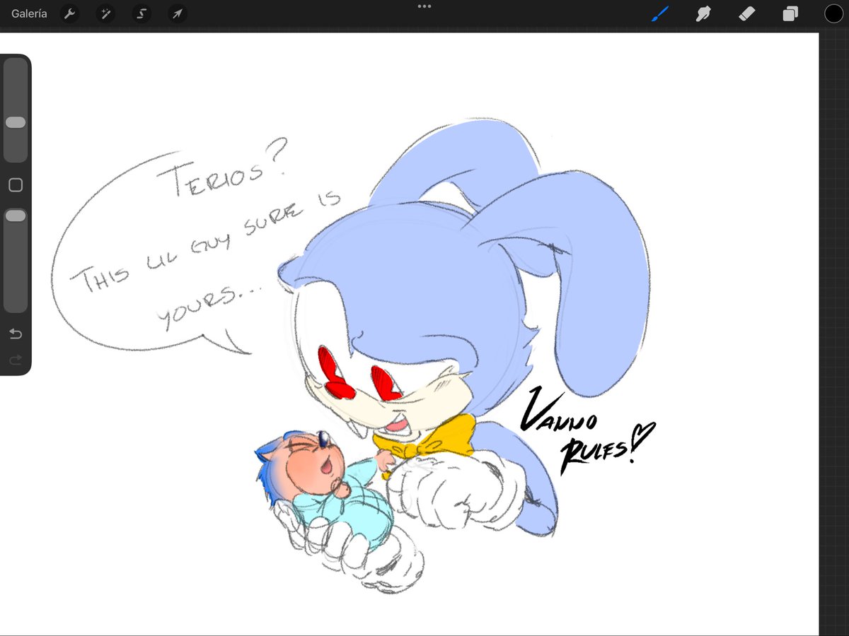 Vann0Rules's tweet photo. Got a lil inspired… ❣️
Baby Sonic!
Guys it’s real.
Terios x Max = Sonic
👉👈
#terifeels #sonadow #Feelstherabbit #Maxtherabbit #SonicTheHedgehog https://t.co/0fU334162s
