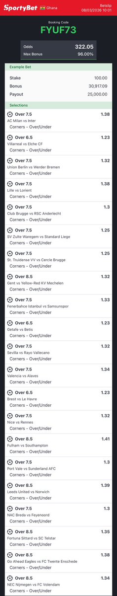 congratsodds's tweet photo. FullTime Corners

322 odds

🔥🤲 https://t.co/LNIf6UuESd