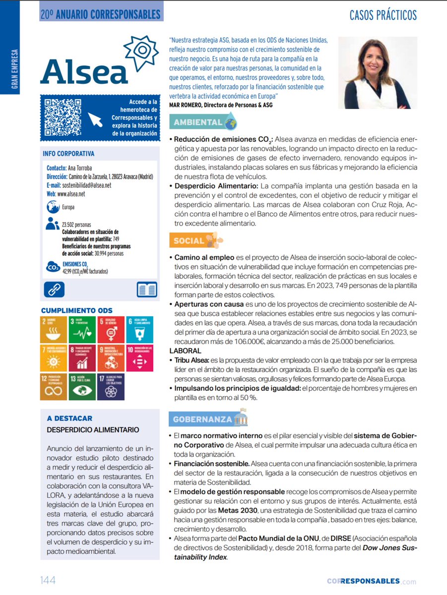 Corresponsables's tweet image. 📖 Descubre el Caso Práctico de Alsea en el #20AnuarioCorresponsables 👉 f.mtr.cool/fldwzkoens

🗣️ “Nuestra estrategia #ASG, basada en los #ODS de Naciones Unidas, refleja nuestro compromiso con el crecimiento sostenible de nuestro negocio. Es una hoja de ruta para la compañía