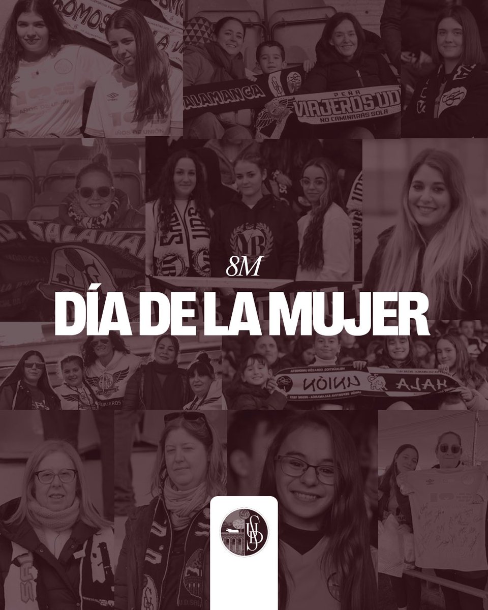SalamancaCFUDS's tweet photo. 𝑬𝒍𝒍𝒂𝒔 también son la 𝑼𝒏𝒊𝒐́𝒏.

Las que animan, las que sienten estos colores, las que llenan el Helmántico de pasión generación tras generación.

Hoy y cada día, gracias por ser parte de esta historia.

En el #𝑫𝒊𝒂𝑰𝒏𝒕𝒆𝒓𝒏𝒂𝒄𝒊𝒐𝒏𝒂𝒍𝑫𝒆𝑳𝒂𝑴𝒖𝒋𝒆𝒓 nos sumamos a la 𝒓𝒆𝒊𝒗𝒊𝒏𝒅𝒊𝒄𝒂𝒄𝒊𝒐́𝒏 por la 𝒊𝒈𝒖𝒂𝒍𝒅𝒂𝒅 de 𝒅𝒆𝒓𝒆𝒄𝒉𝒐𝒔 y 𝒐𝒑𝒐𝒓𝒕𝒖𝒏𝒊𝒅𝒂𝒅𝒆𝒔 para todas las mujeres.

🤍🖤💜

#8M #DiaDeLaMujer 
#LaUnionDelFuturo