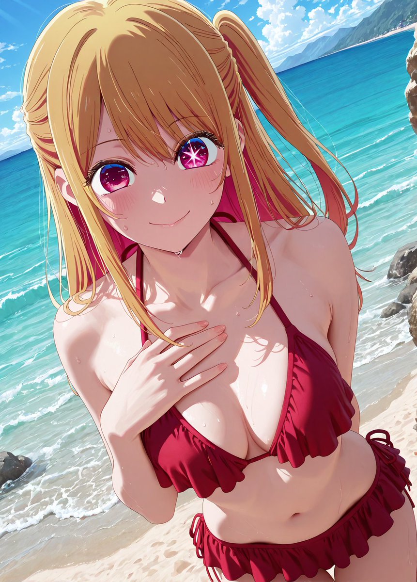 ビキニな星野ルビーちゃん SFW Illustration. No nudity or suggestive