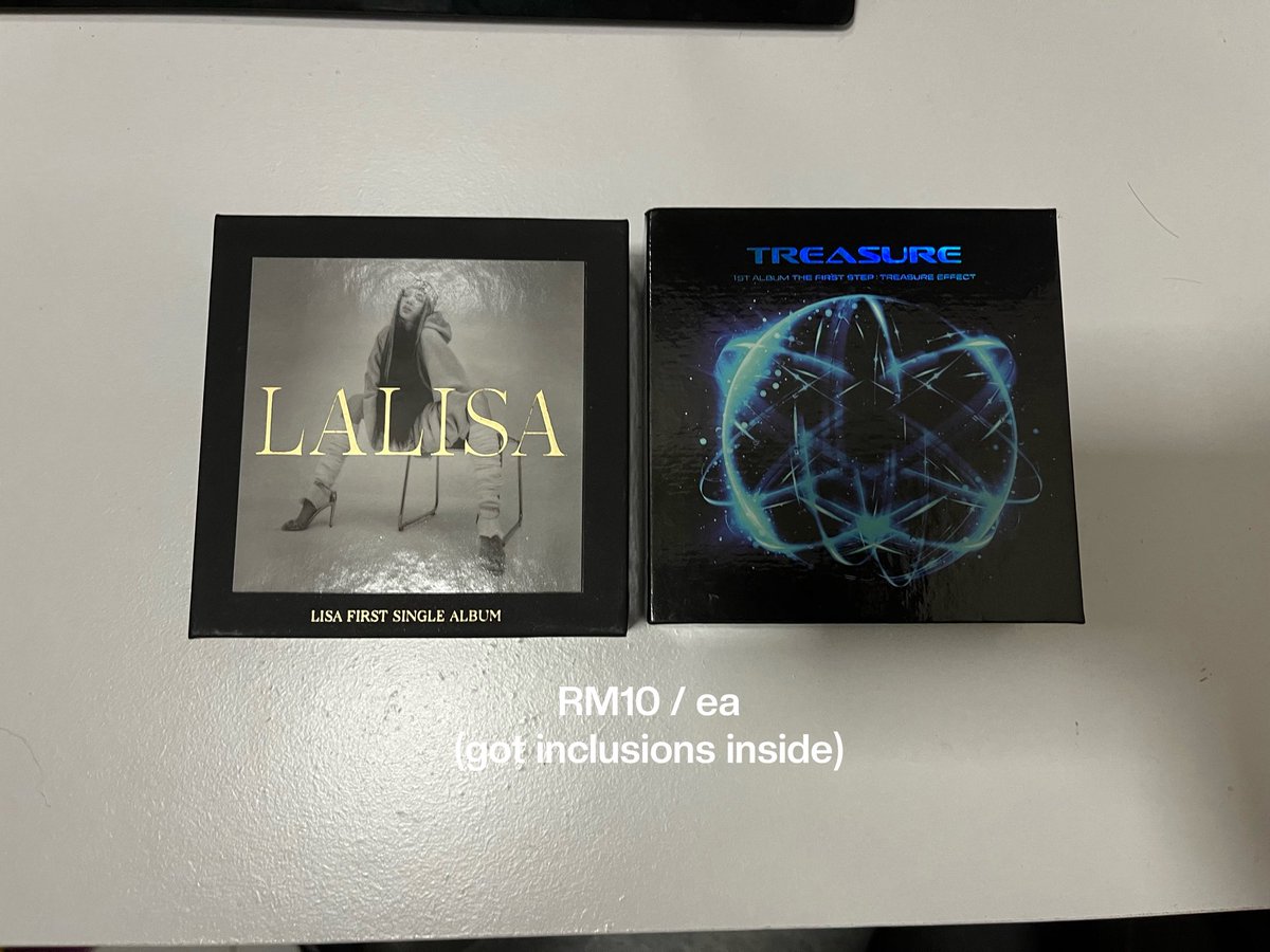 BYDCARTS's tweet photo. Hi! I’m trying to clear some of my K-pop albums (mostly Treasure, BP and yedam). Some items I’m giving away for free and some are selling at very cheap prices. Meetup or postage available.

These are some of the items I’m clearing 👇🏻

#pasarblackpink #pasartreasure #yedam https://t.co/r4E6OsUeN7