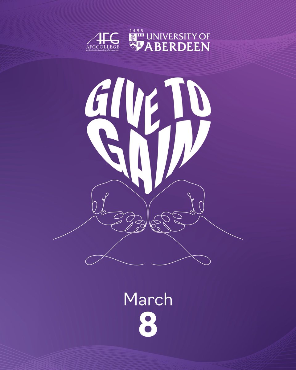 AFG College with the University of Aberdeen wishes everyone a Happy International Women’s Day! This year’s theme, Give to Gain, reminds us that when we uplift, support, and empower women, we enrich our communities and create a stronger, more inclusive future for all.