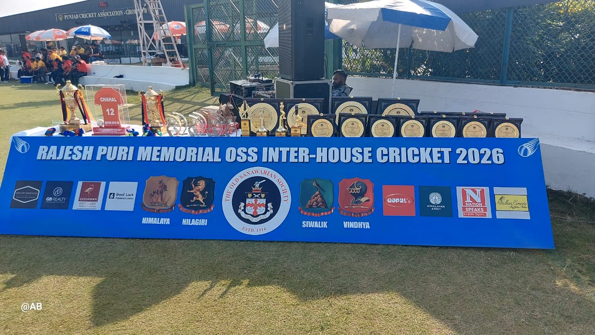 Theoldsanawari1's tweet photo. The stage is set, the glory awaits!
Trophies gleaming under the lights, ready to honour the stars of the 8th Rajesh Puri Memorial Inter-House Cricket Tournament. Who's taking home the big ones today?
#RajeshPuriMemorial
#OSPride
#OldSanawarian https://t.co/dWSVv9A0lk