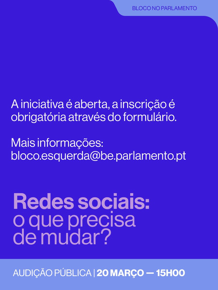 Bloco no Parlamento tweet media
