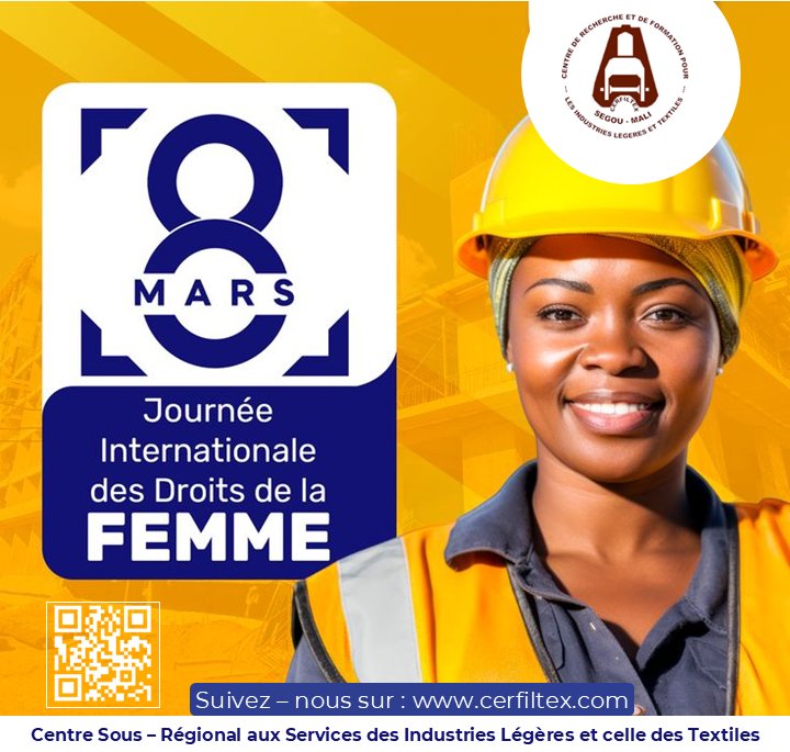 cerfiltex's tweet photo. Le 8 mars, nous célébrons la force et la détermination des femmes dans l’industrie. Le CERFILTEX s’engage à former et accompagner les futures techniciennes et ingénieures qui bâtiront l’avenir.
#FemmesDansLIndustrie #8Mars #CERFILTEX #IngénieuresDeDemain #ÉgalitéDesGenres https://t.co/AkwaYw3Iti