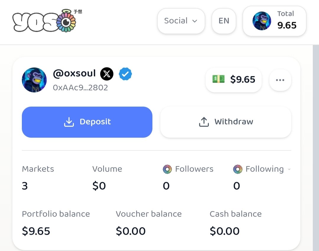 🎉🔥 <a href="/yososocial/">Yoso 👁️ - Social Prediction</a> × <a href="/0x_soul1/">Oxsoul💀</a> 
Collaboration Free Invite Code🔥🎉

5 Users Will Get 5 Invite Code Randomly!! After 24 hour i will select winner

Yoso Social blends social vibes + community-driven prediction markets - and early users get the edge

🎟️ 5 Alpha Invite Codes
💸 Loaded
