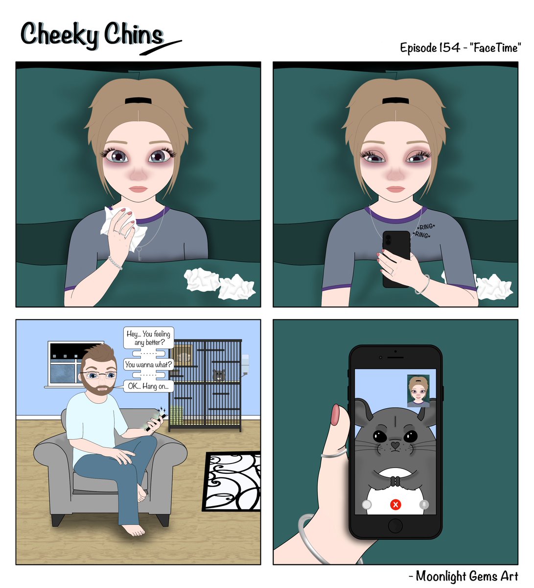 Cheeky_Chins's tweet photo. Cheeky Chins Episode 154 - "FaceTime"   #chinchilla #furbaby #chinchillalove #cheekychins #pets #cute #art #artist #artistsontwitter #cartoon #comic #drawing https://t.co/sTVPdiPFVy