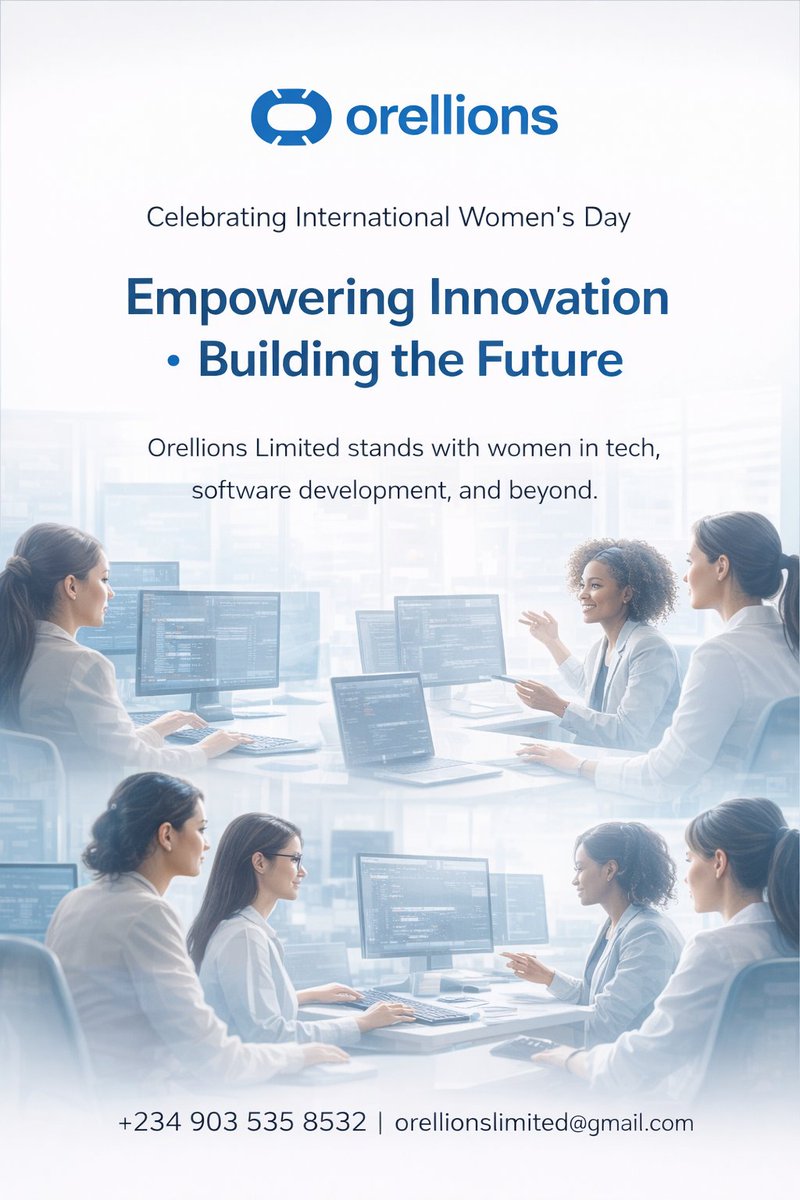 orellions_'s tweet photo. Celebrating the brilliance, resilience, and innovation of women everywhere.

Happy International Women’s Day.

#InternationalWomensDay #WomenInTech #OrellionsLimited #Innovation #BuildingTheFuture https://t.co/4vH8qdaSVr