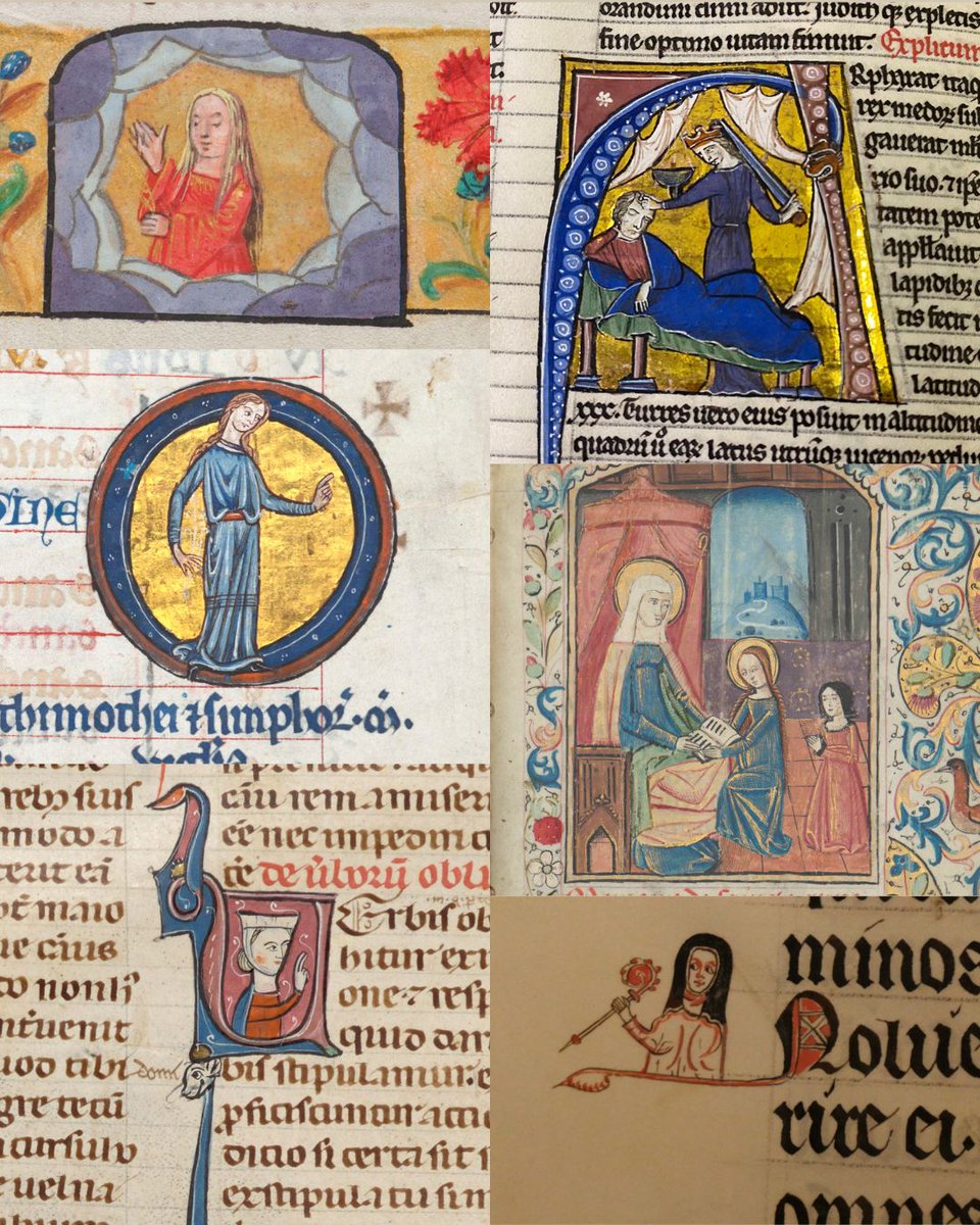 NewCollegeLib's tweet photo. It’s #InternationalWomensDay! 💜💐

To mark the occasion, we’ve put together a collage of illuminations of women from our wonderful manuscripts.📖

#IWD2026 #MedievalManuscripts #IlluminatedManuscripts

(@NewCollegeOx, MS323, MS322, MS174, MS7, MS369, MS4) https://t.co/QG9gqBygXk